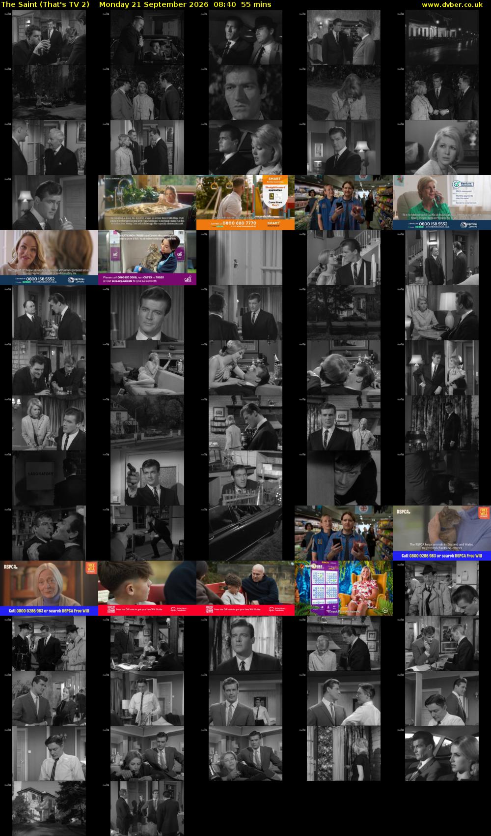 The Saint (That's TV 2) Monday 21 September 2026 08:40 - 09:35