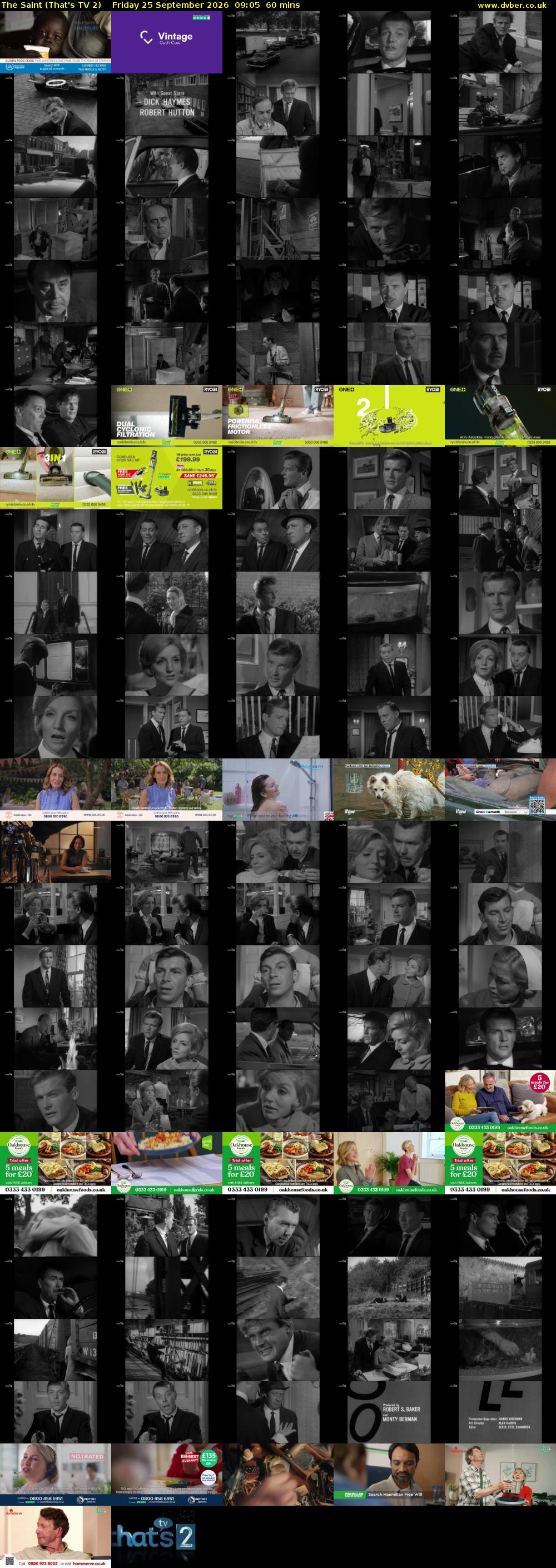 The Saint (That's TV 2) Friday 25 September 2026 09:05 - 10:05