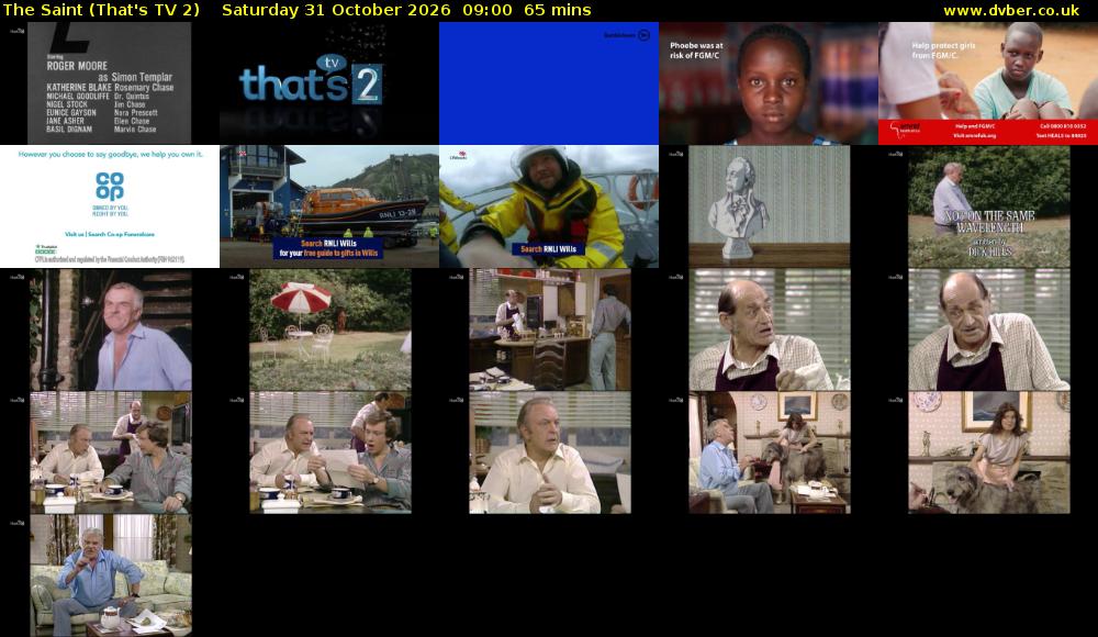 The Saint (That's TV 2) Saturday 31 October 2026 09:00 - 10:05