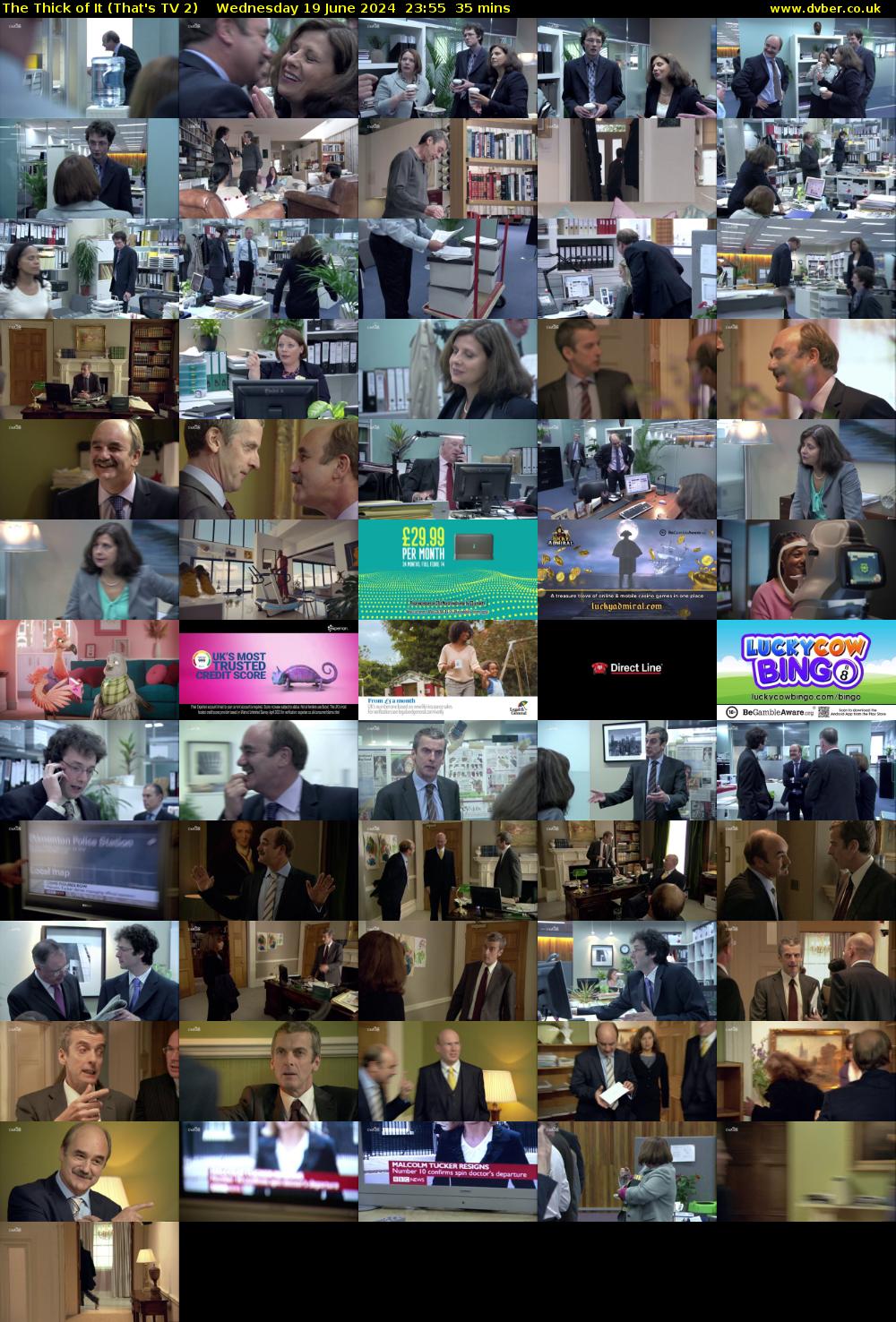 The Thick of It (That's TV 2) Wednesday 19 June 2024 23:55 - 00:30