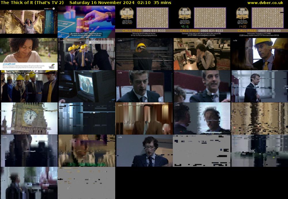 The Thick of It (That's TV 2) Saturday 16 November 2024 02:10 - 02:45