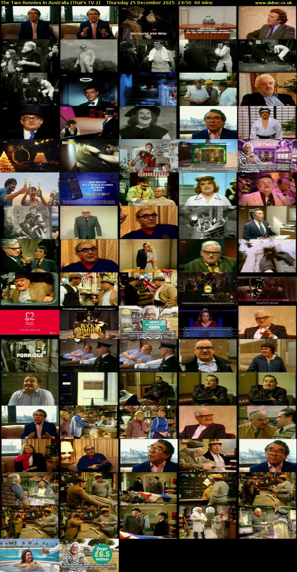 The Two Ronnies in Australia (That's TV 2) Thursday 25 December 2025 23:50 - 00:50