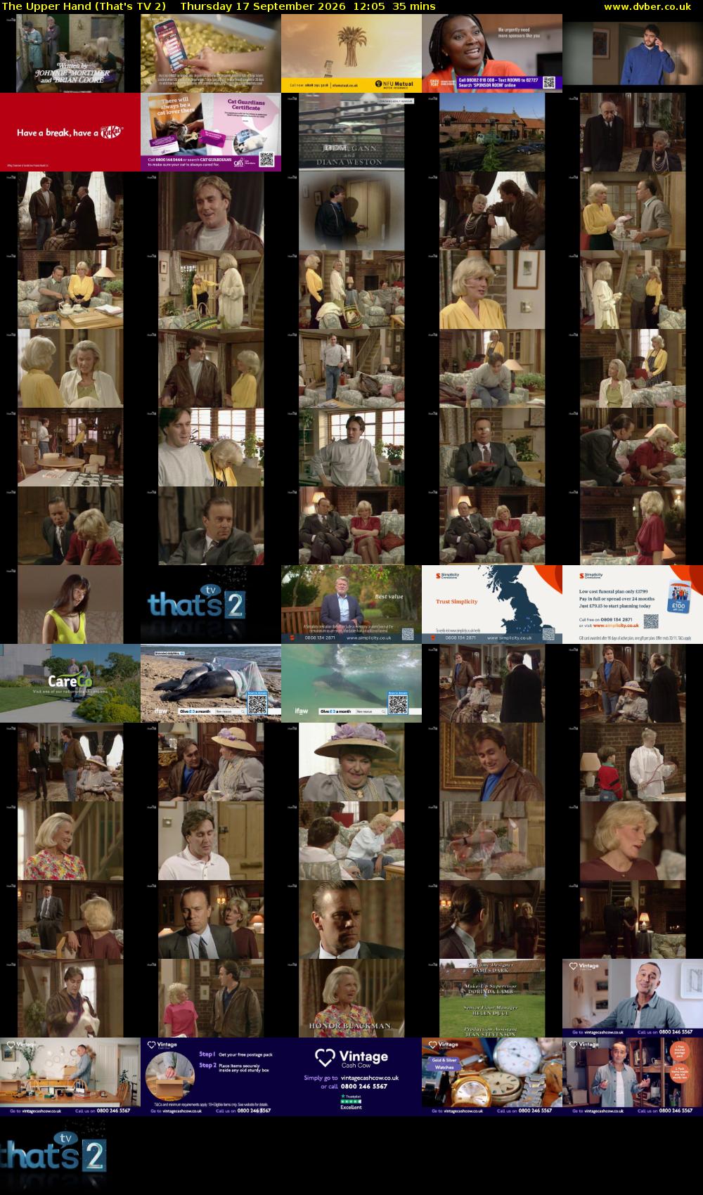 The Upper Hand (That's TV 2) Thursday 17 September 2026 12:05 - 12:40