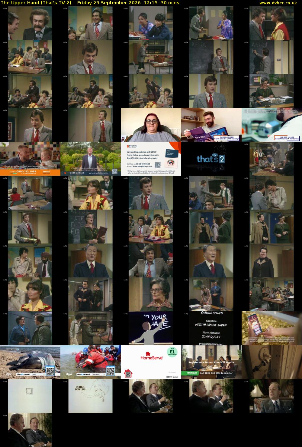 The Upper Hand (That's TV 2) Friday 25 September 2026 12:15 - 12:45