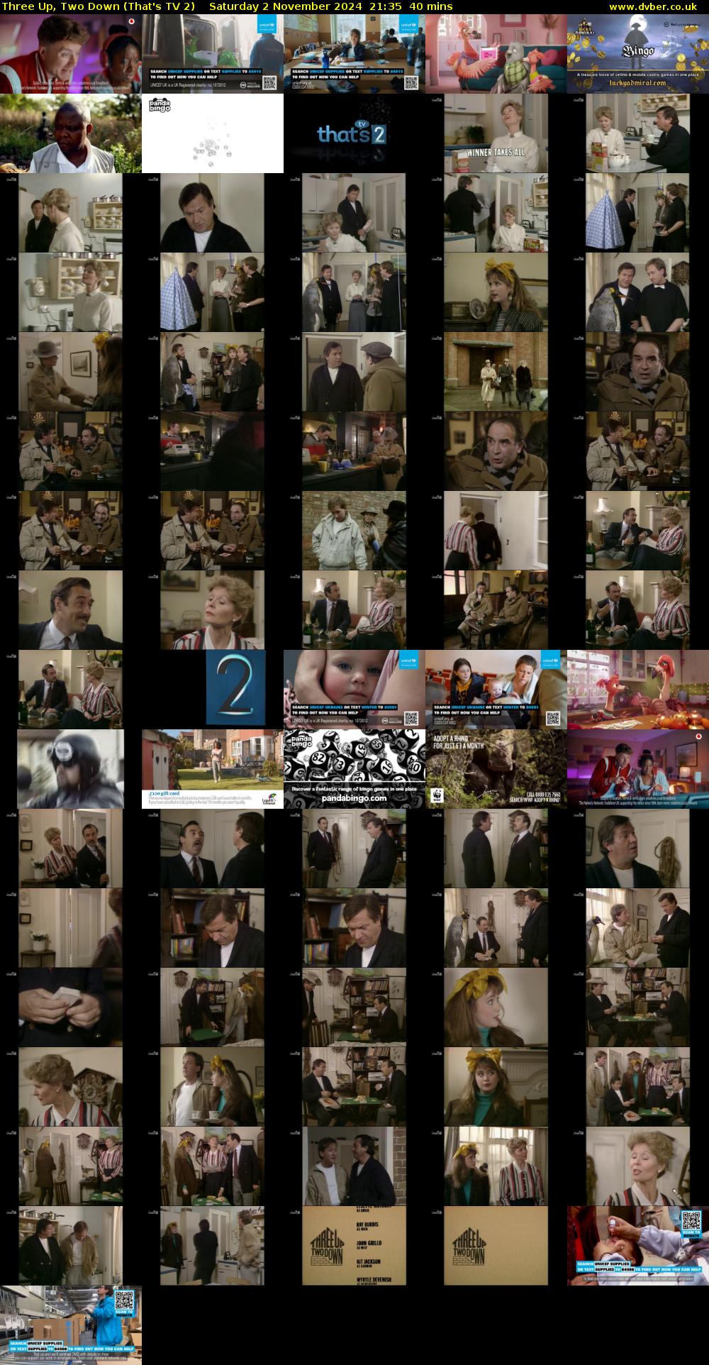 Three Up, Two Down (That's TV 2) Saturday 2 November 2024 21:35 - 22:15