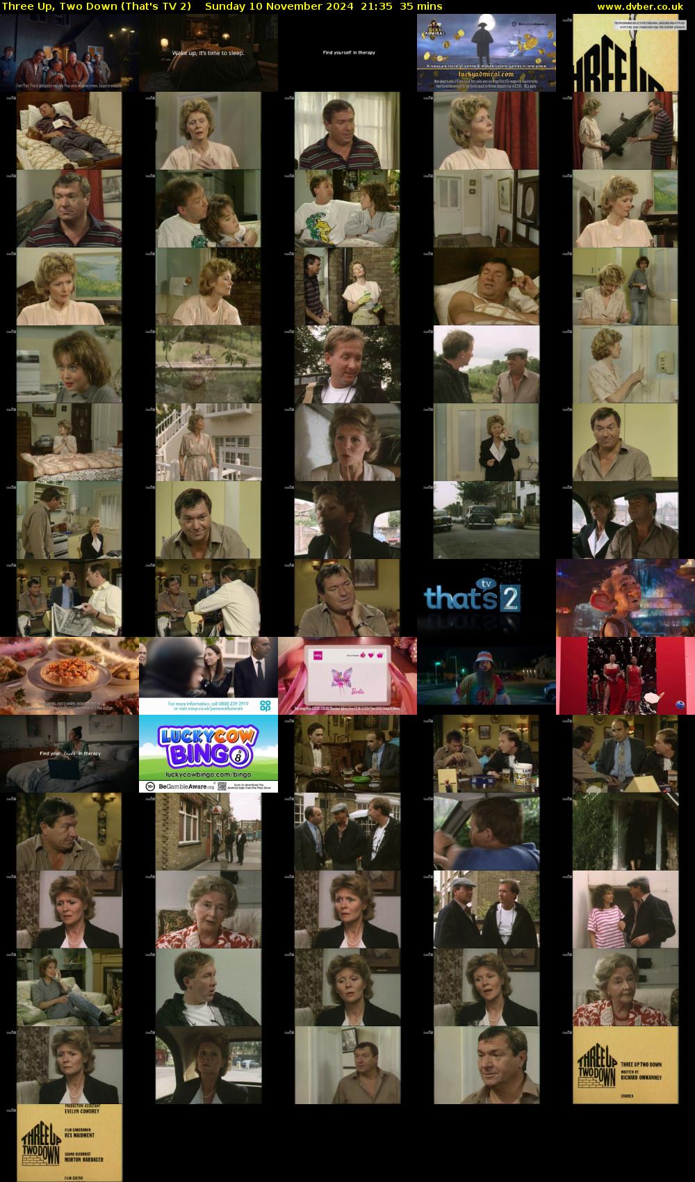 Three Up, Two Down (That's TV 2) Sunday 10 November 2024 21:35 - 22:10