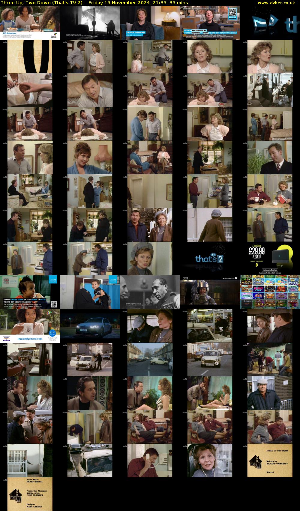 Three Up, Two Down (That's TV 2) Friday 15 November 2024 21:35 - 22:10