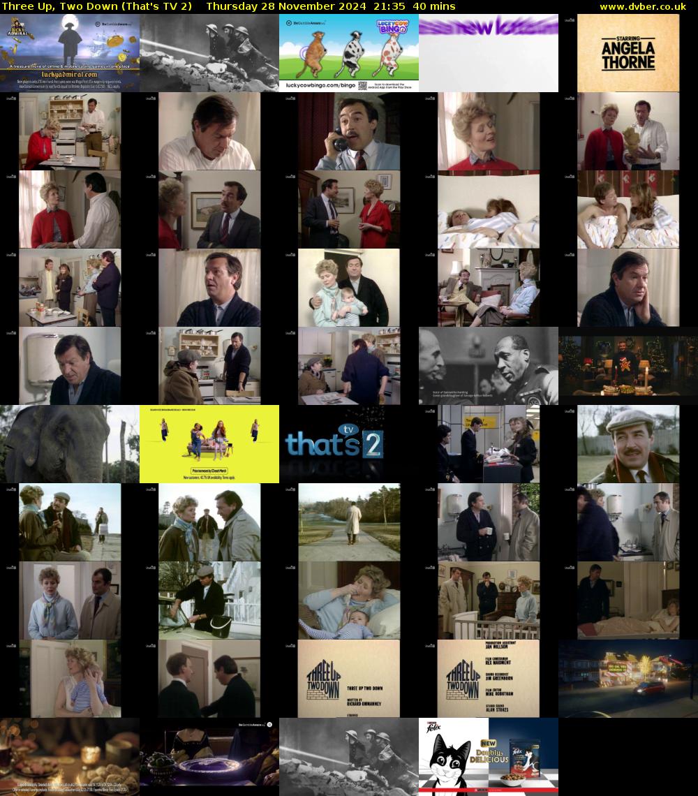 Three Up, Two Down (That's TV 2) Thursday 28 November 2024 21:35 - 22:15