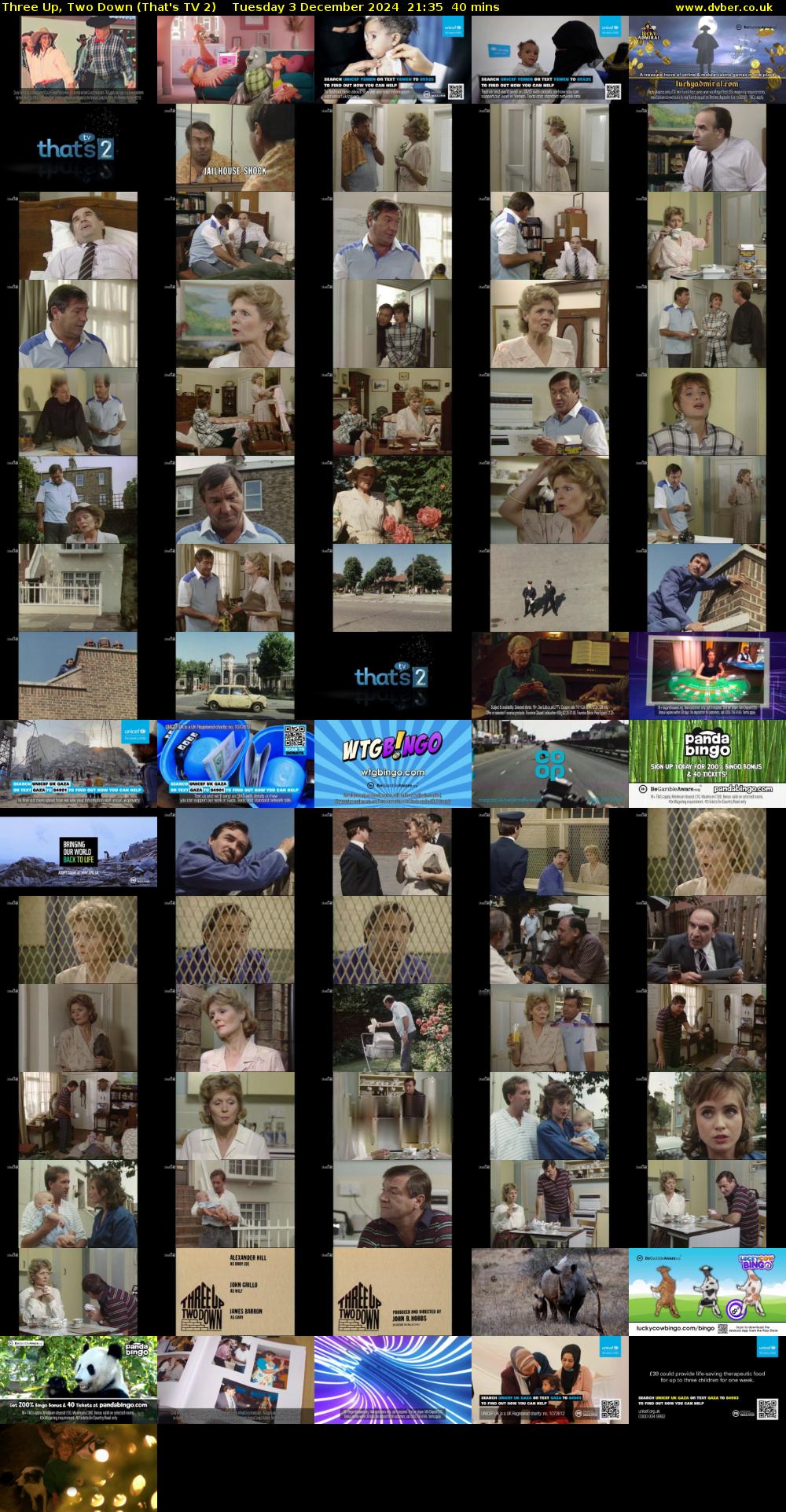 Three Up, Two Down (That's TV 2) Tuesday 3 December 2024 21:35 - 22:15