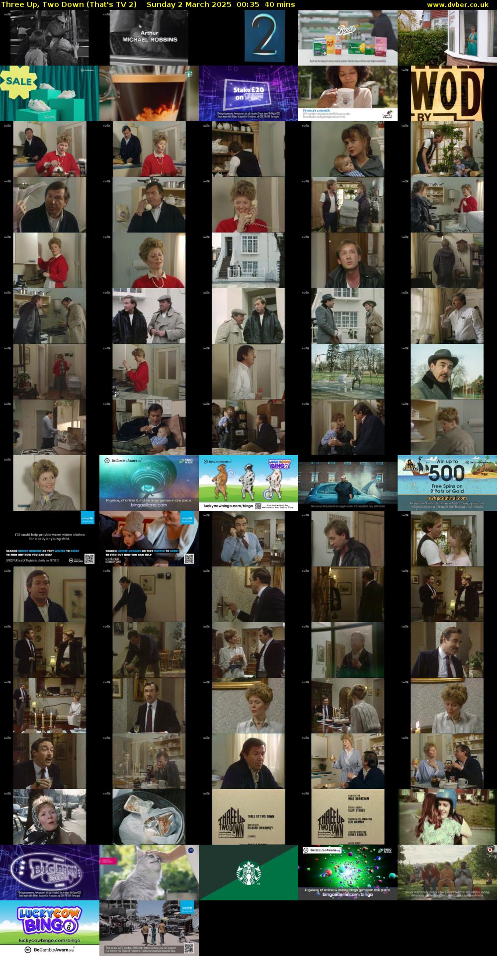 Three Up, Two Down (That's TV 2) Sunday 2 March 2025 00:35 - 01:15