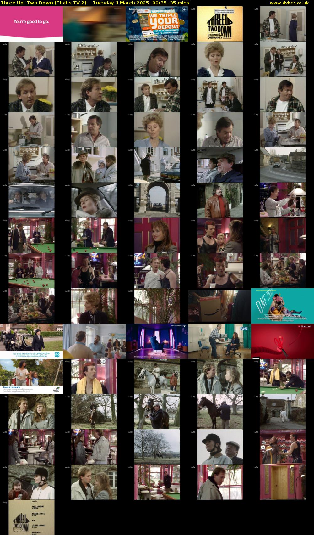 Three Up, Two Down (That's TV 2) Tuesday 4 March 2025 00:35 - 01:10