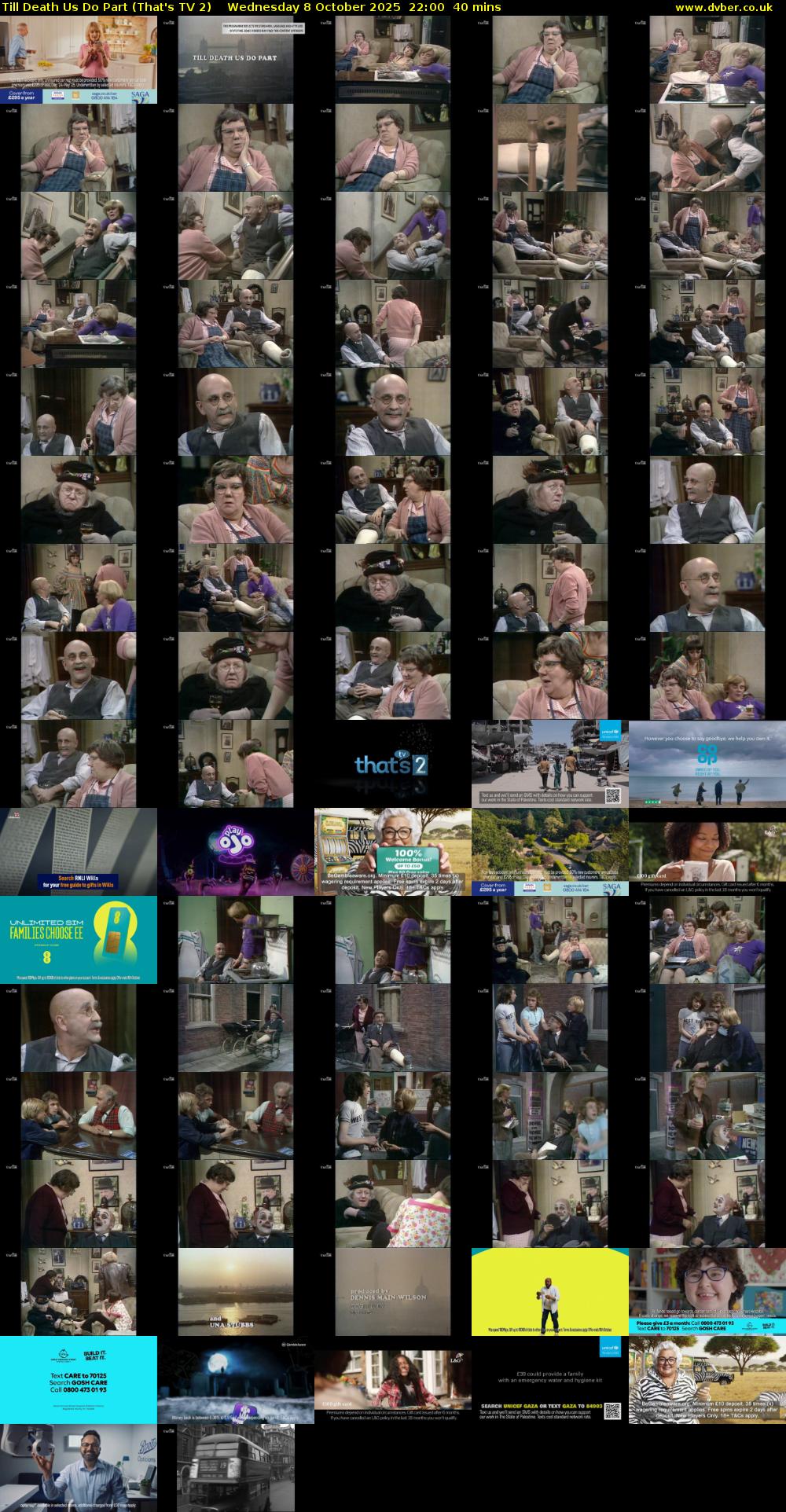 Till Death Us Do Part (That's TV 2) Wednesday 8 October 2025 22:00 - 22:40