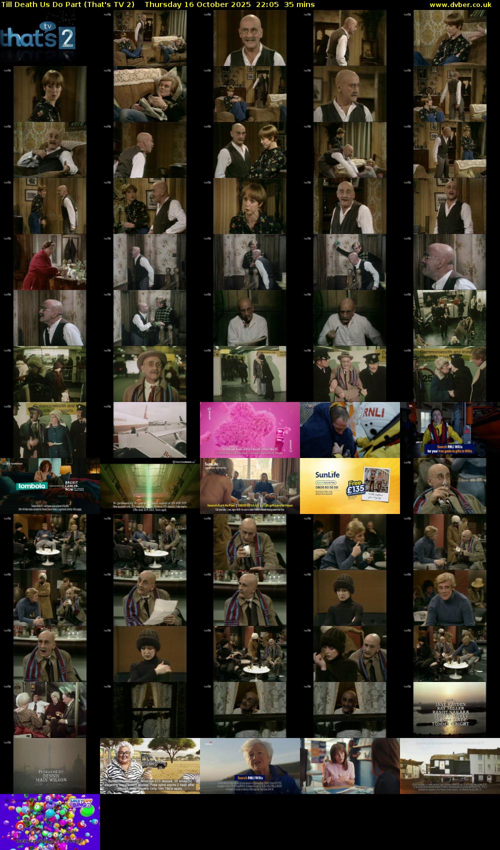 Till Death Us Do Part (That's TV 2) Thursday 16 October 2025 22:05 - 22:40