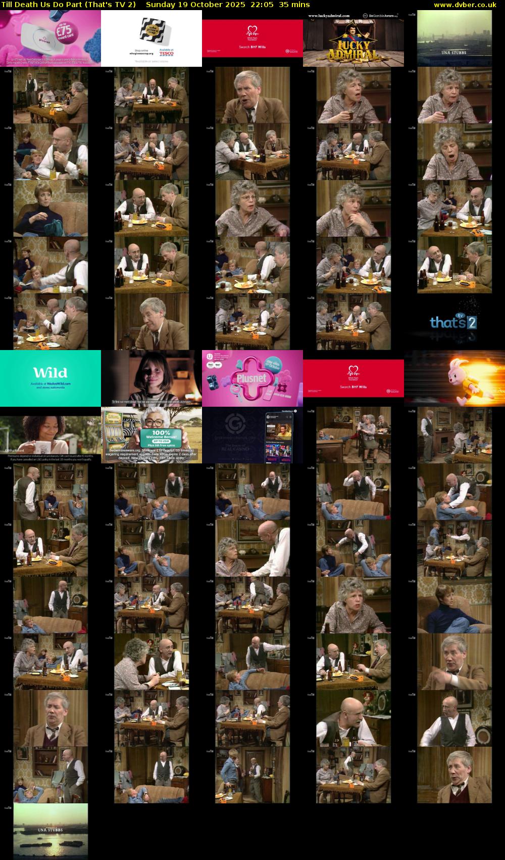 Till Death Us Do Part (That's TV 2) Sunday 19 October 2025 22:05 - 22:40