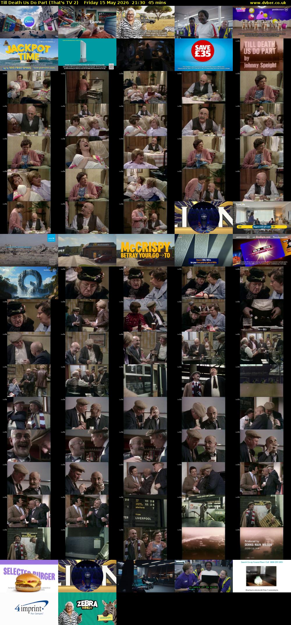 Till Death Us Do Part (That's TV 2) Friday 15 May 2026 21:30 - 22:15