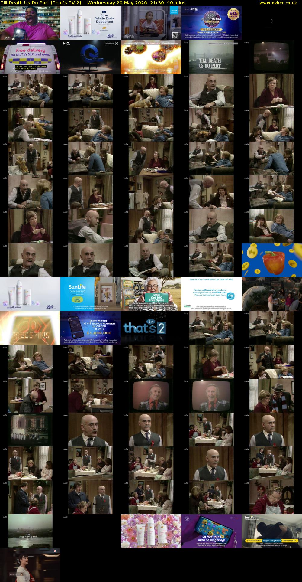 Till Death Us Do Part (That's TV 2) Wednesday 20 May 2026 21:30 - 22:10