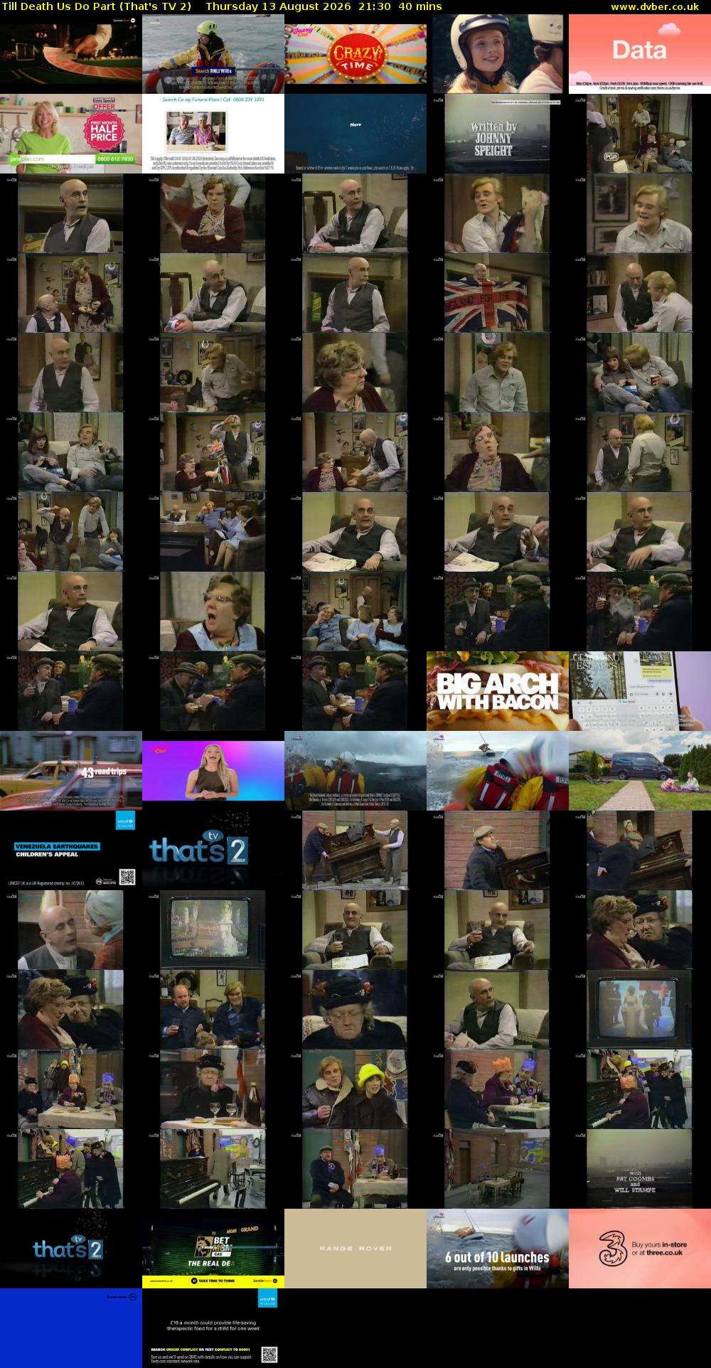 Till Death Us Do Part (That's TV 2) Thursday 13 August 2026 21:30 - 22:10