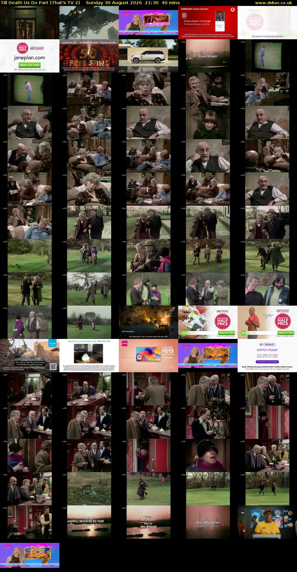 Till Death Us Do Part (That's TV 2) Sunday 30 August 2026 21:30 - 22:10