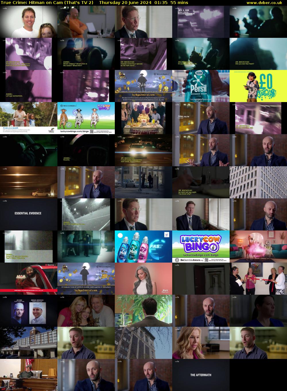 True Crime: Hitman on Cam (That's TV 2) Thursday 20 June 2024 01:35 - 02:30