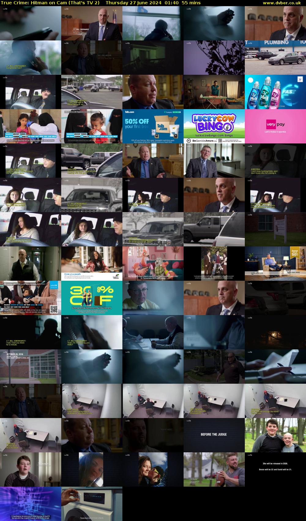 True Crime: Hitman on Cam (That's TV 2) Thursday 27 June 2024 01:40 - 02:35