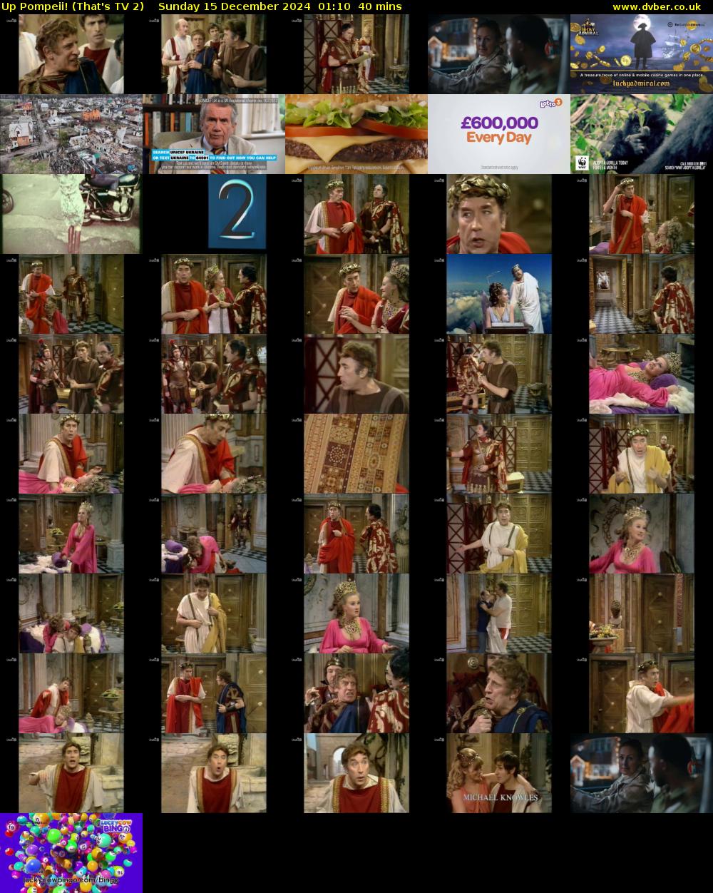 Up Pompeii! (That's TV 2) Sunday 15 December 2024 01:10 - 01:50