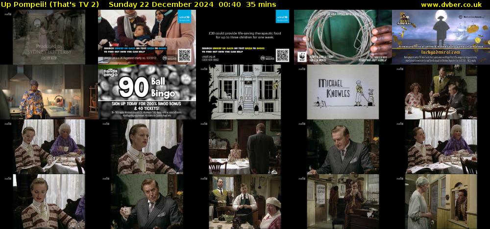 Up Pompeii! (That's TV 2) Sunday 22 December 2024 00:40 - 01:15
