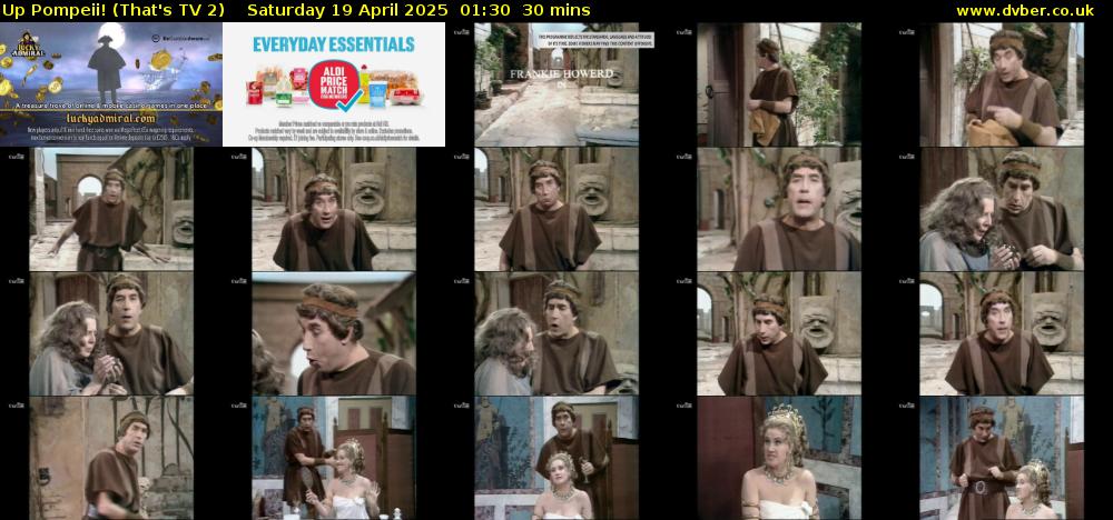 Up Pompeii! (That's TV 2) Saturday 19 April 2025 01:30 - 02:00