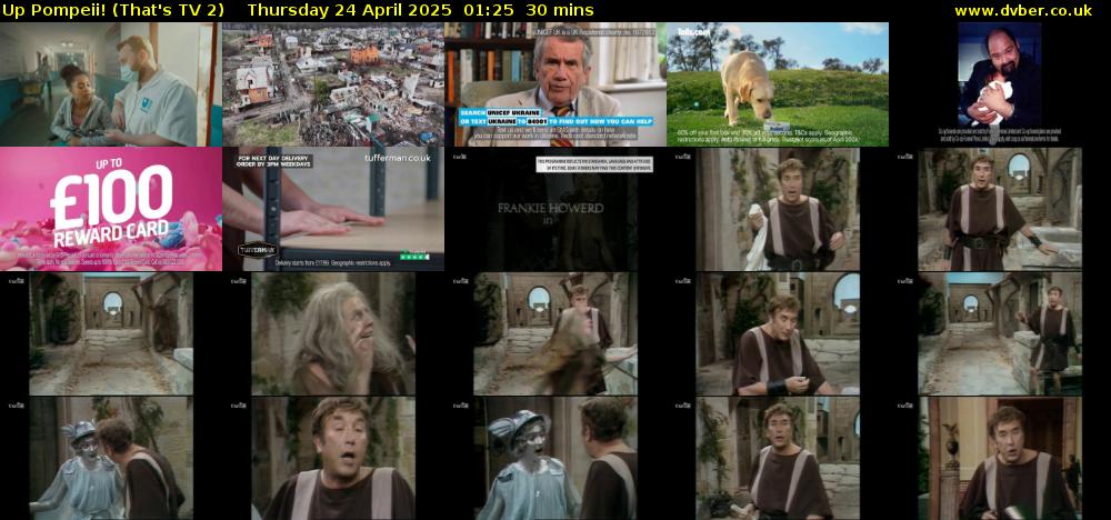 Up Pompeii! (That's TV 2) Thursday 24 April 2025 01:25 - 01:55