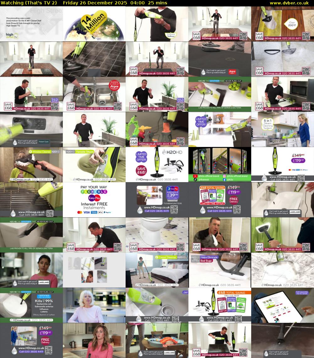 Watching (That's TV 2) Friday 26 December 2025 04:00 - 04:25