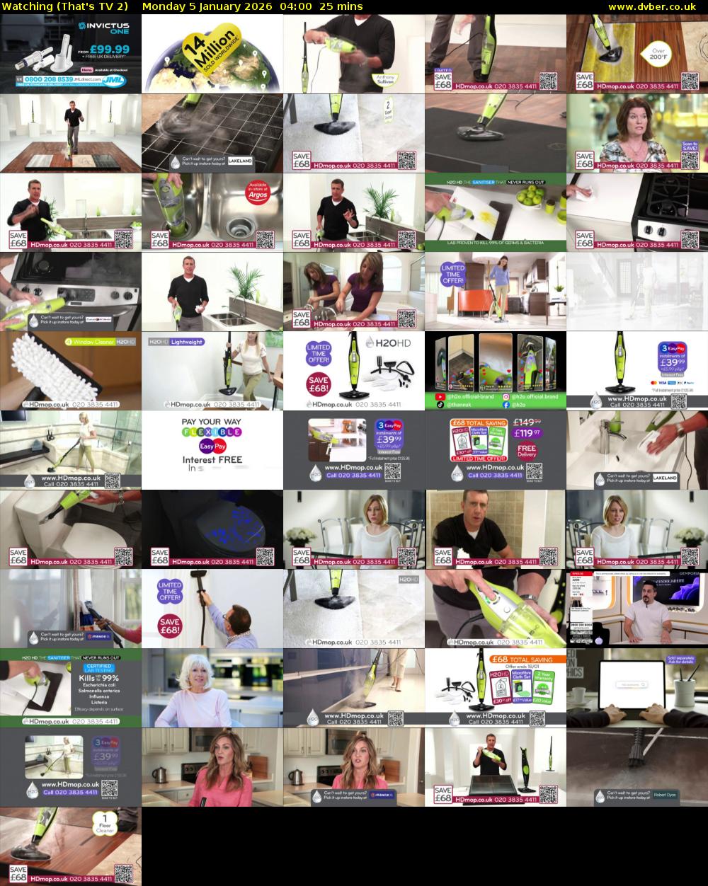 Watching (That's TV 2) Monday 5 January 2026 04:00 - 04:25