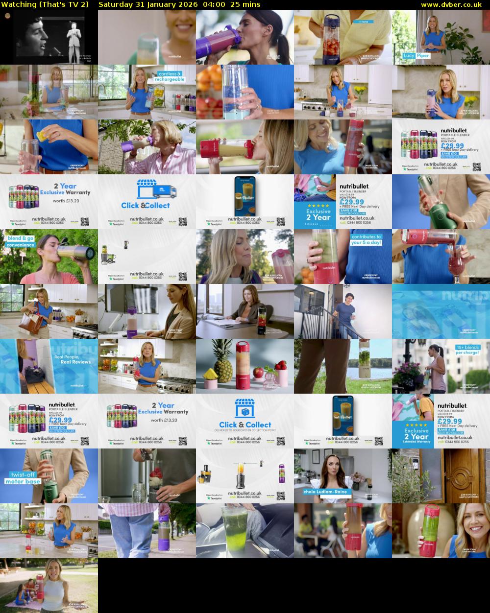 Watching (That's TV 2) Saturday 31 January 2026 04:00 - 04:25