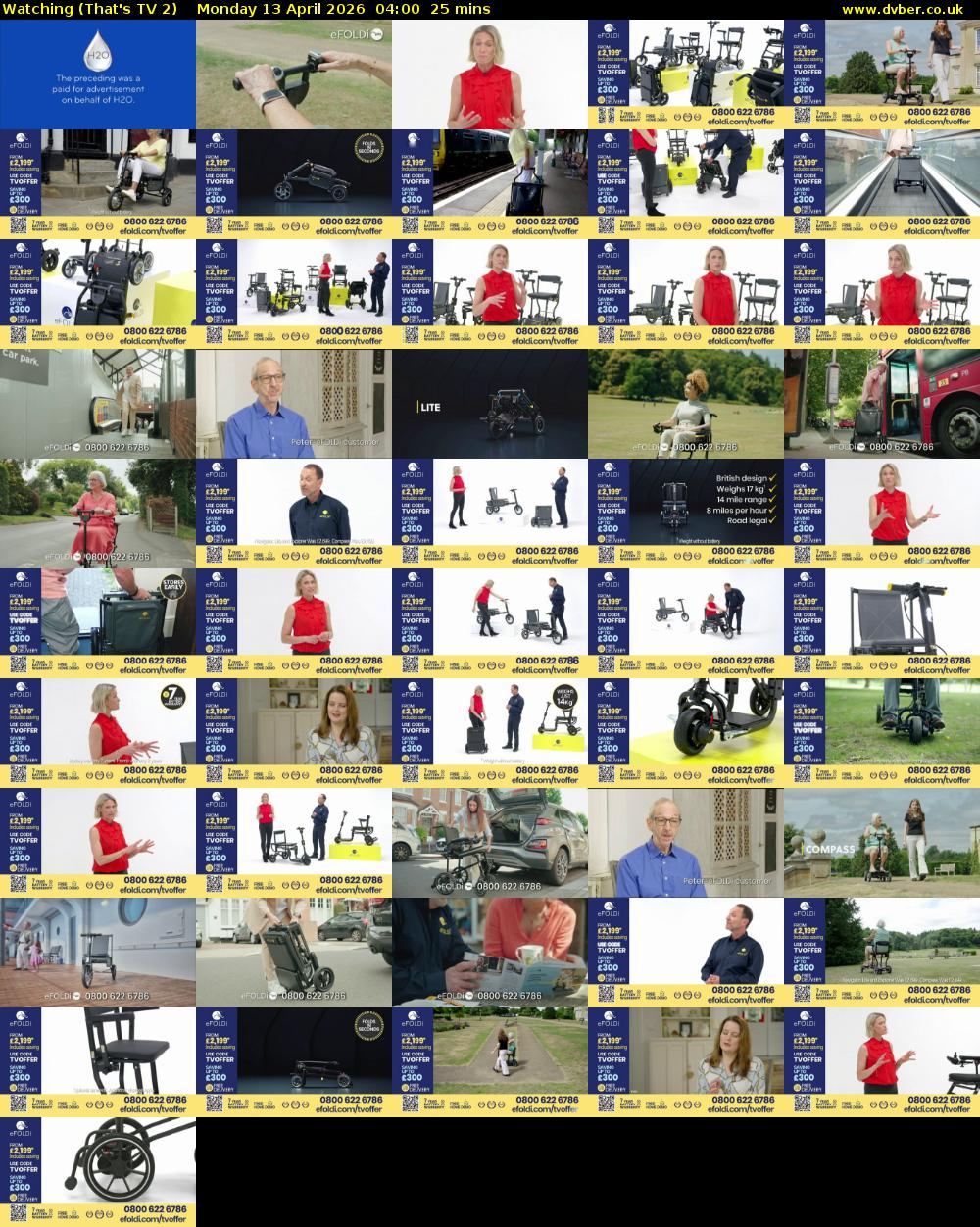 Watching (That's TV 2) Monday 13 April 2026 04:00 - 04:25