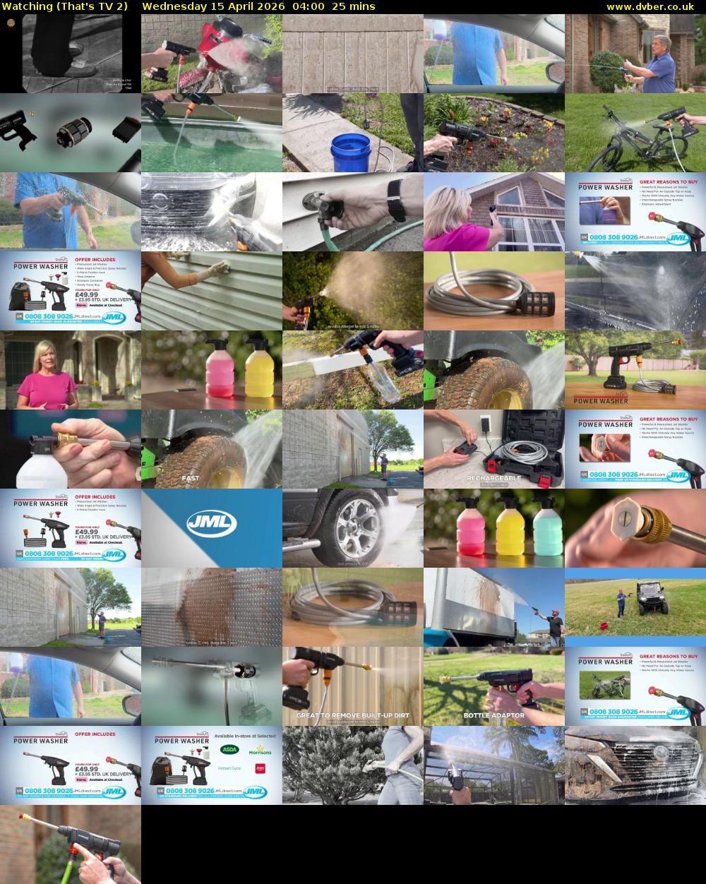 Watching (That's TV 2) Wednesday 15 April 2026 04:00 - 04:25