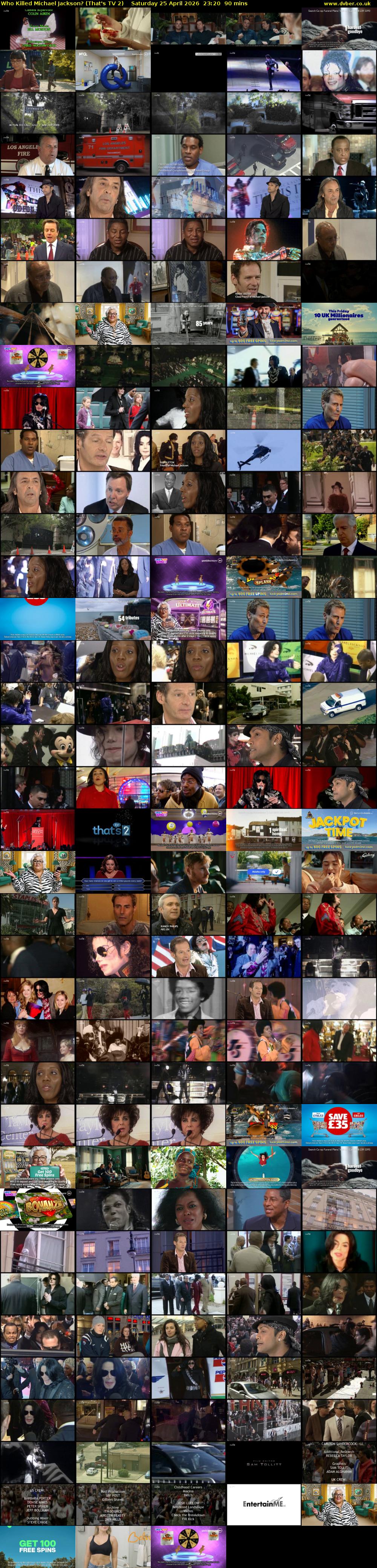 Who Killed Michael Jackson? (That's TV 2) Saturday 25 April 2026 23:20 - 00:50