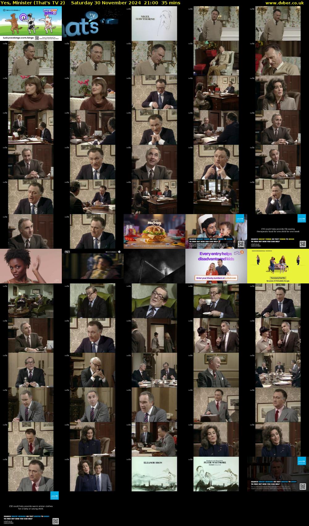 Yes, Minister (That's TV 2) Saturday 30 November 2024 21:00 - 21:35