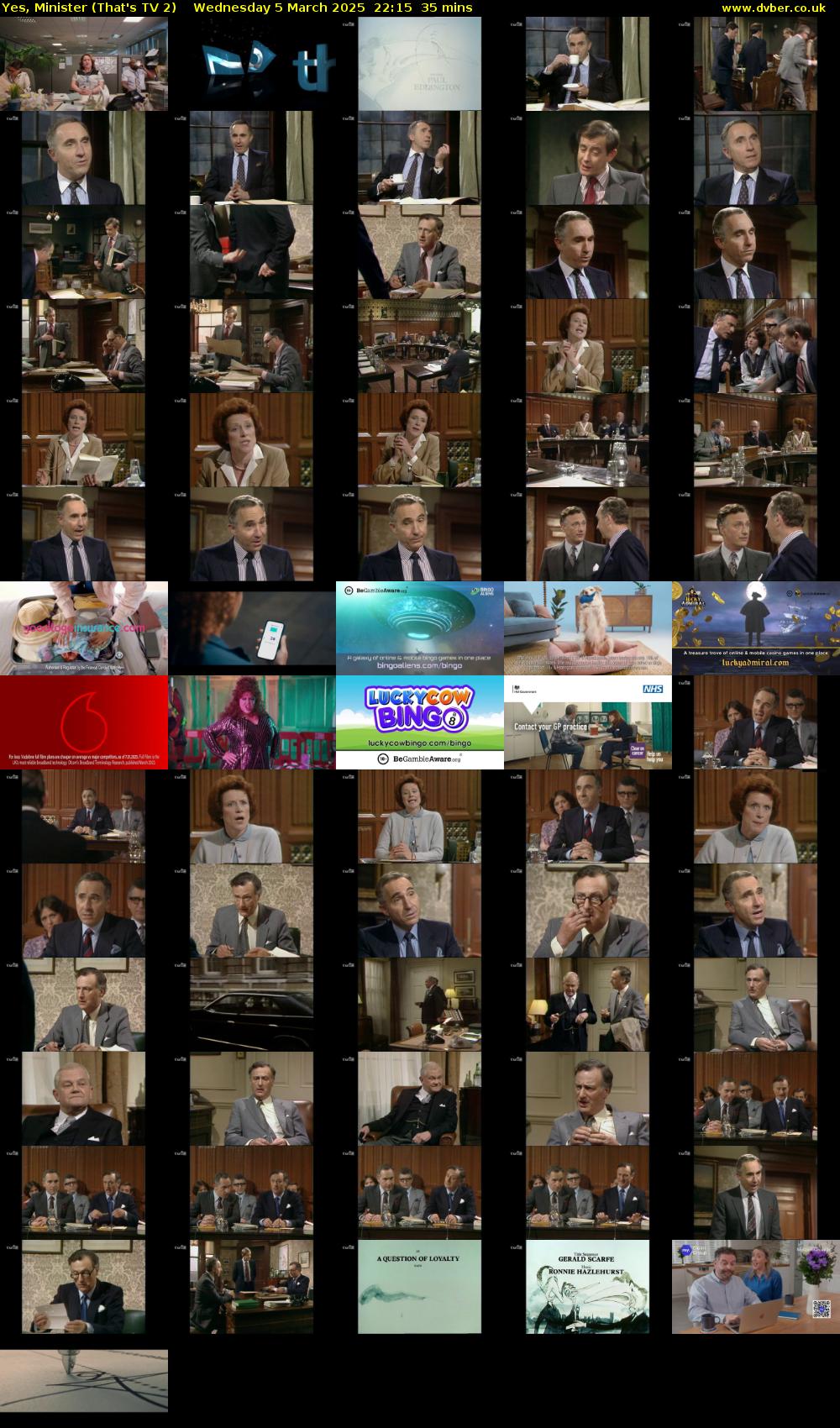 Yes, Minister (That's TV 2) Wednesday 5 March 2025 22:15 - 22:50