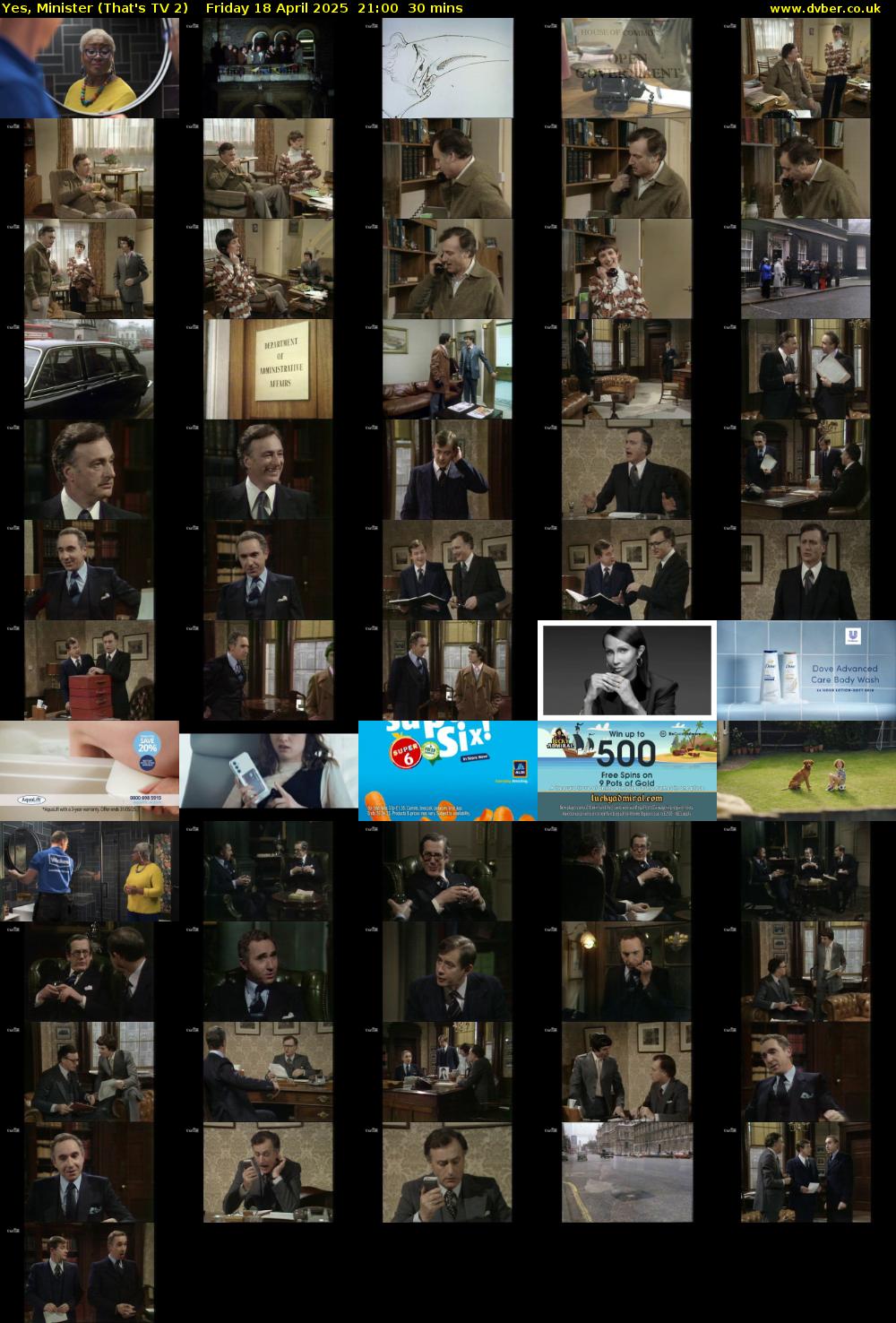 Yes, Minister (That's TV 2) Friday 18 April 2025 21:00 - 21:30