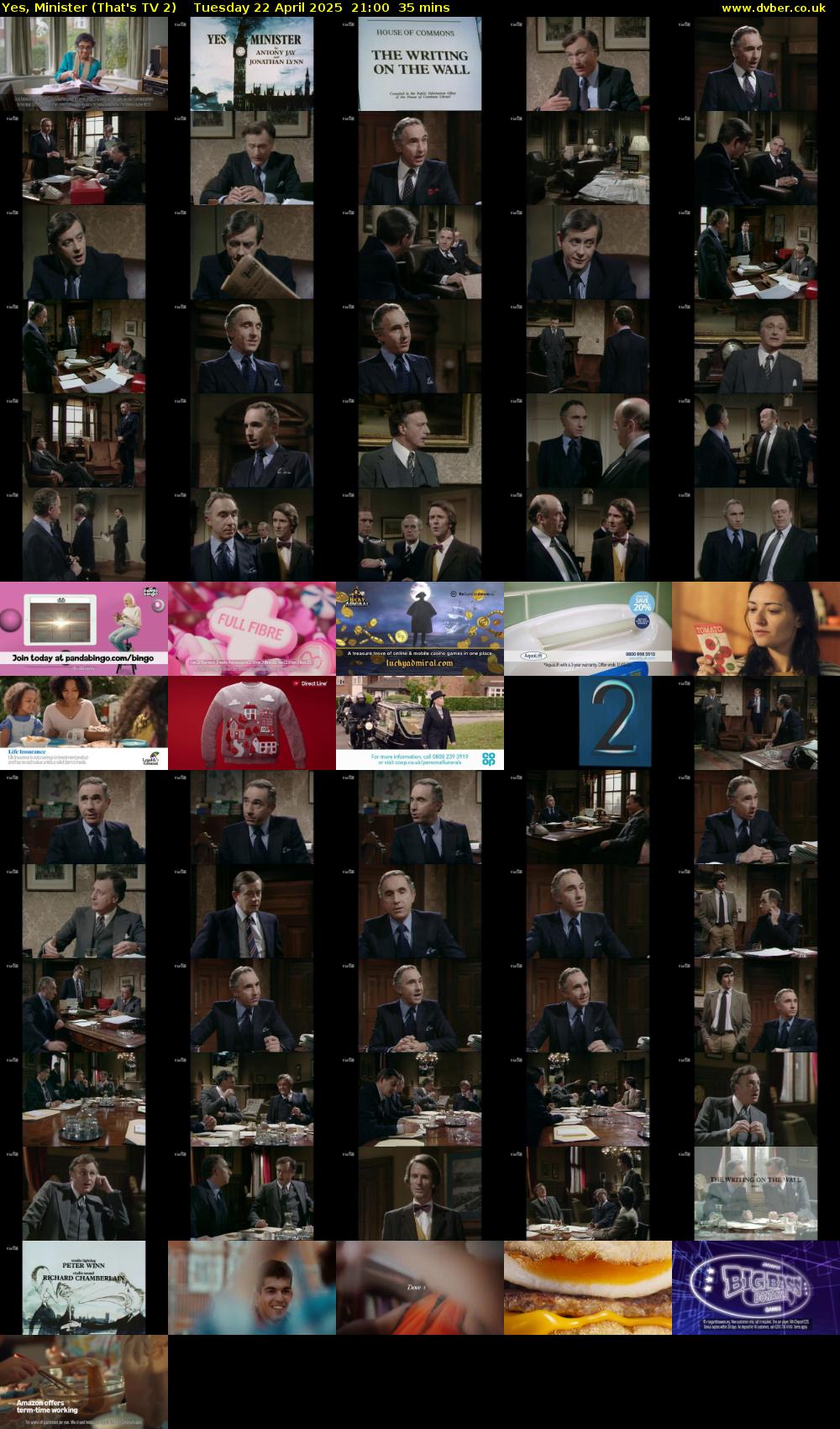 Yes, Minister (That's TV 2) Tuesday 22 April 2025 21:00 - 21:35