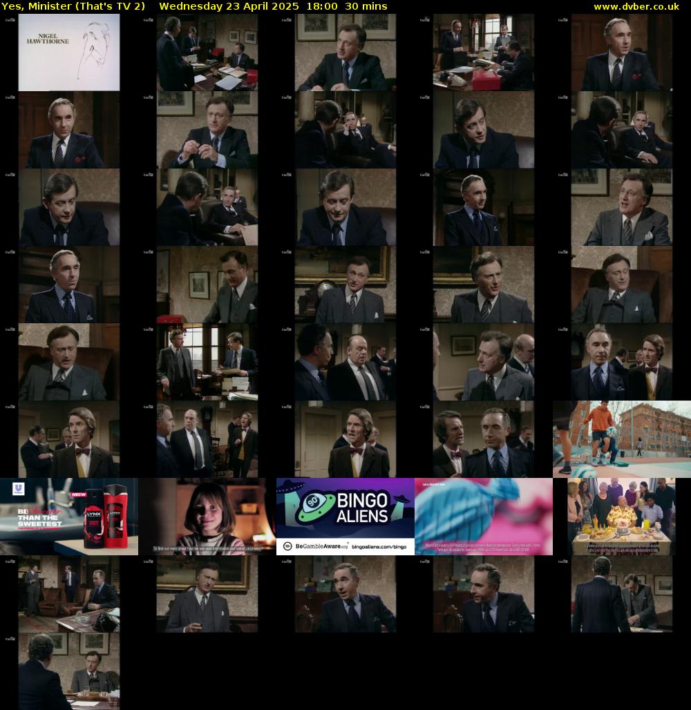 Yes, Minister (That's TV 2) Wednesday 23 April 2025 18:00 - 18:30