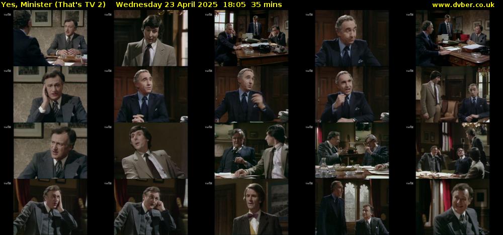 Yes, Minister (That's TV 2) Wednesday 23 April 2025 18:05 - 18:40
