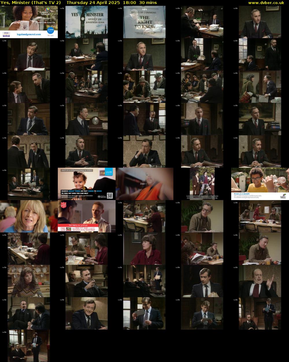 Yes, Minister (That's TV 2) Thursday 24 April 2025 18:00 - 18:30