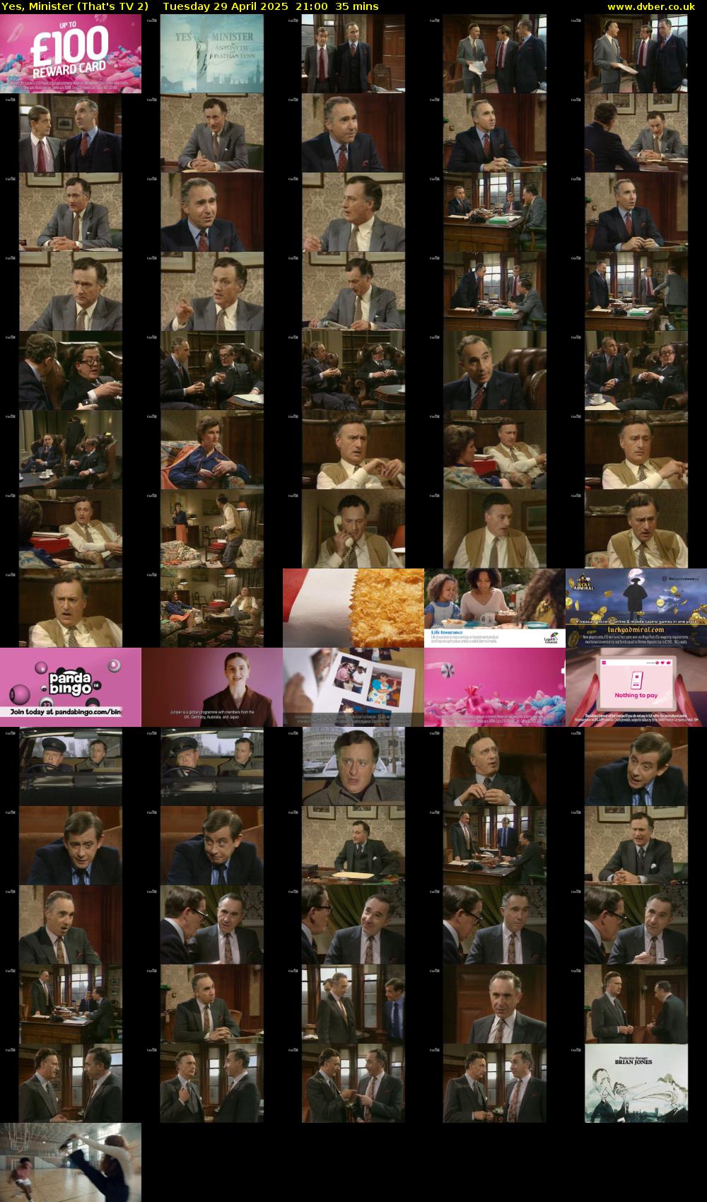 Yes, Minister (That's TV 2) Tuesday 29 April 2025 21:00 - 21:35