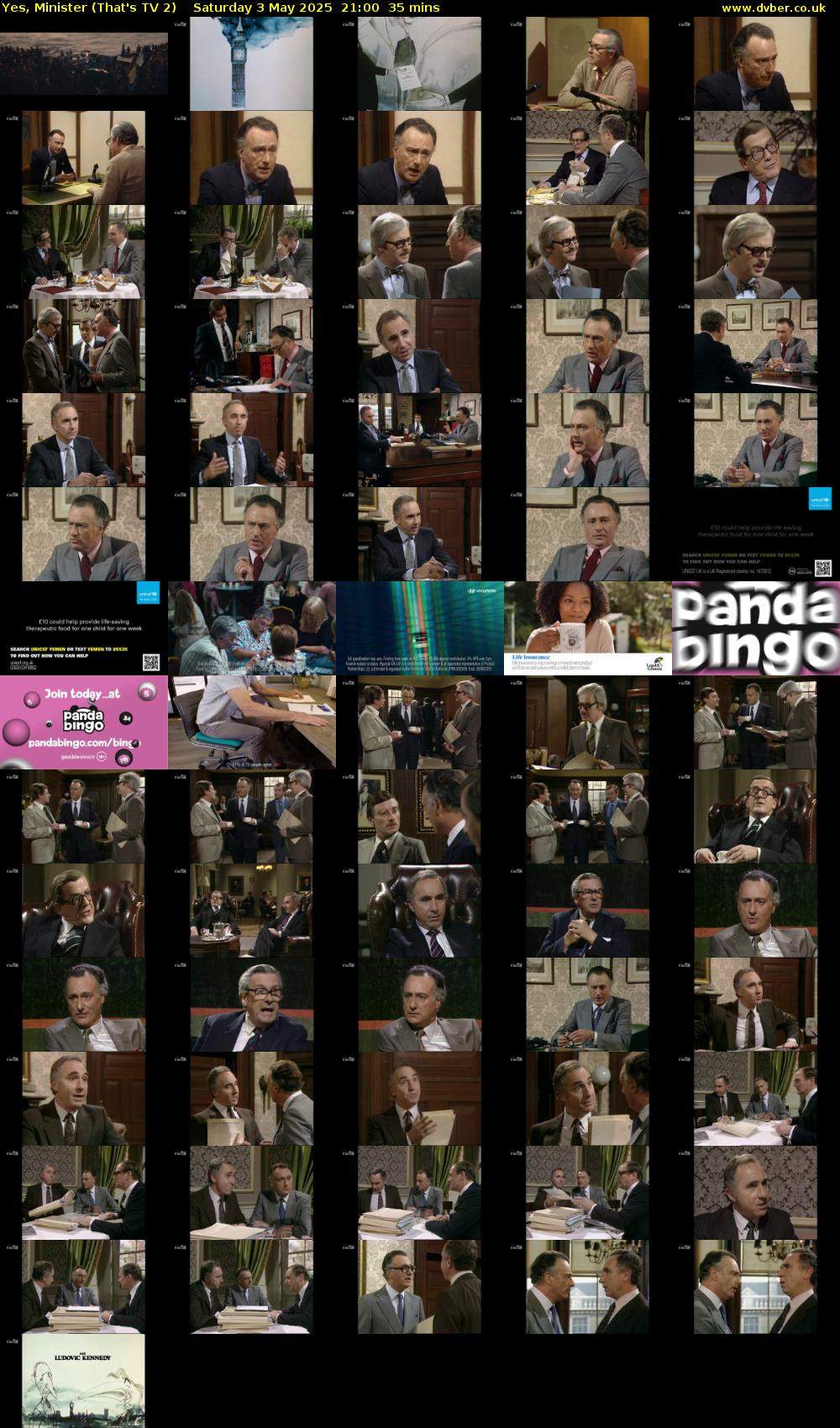 Yes, Minister (That's TV 2) Saturday 3 May 2025 21:00 - 21:35