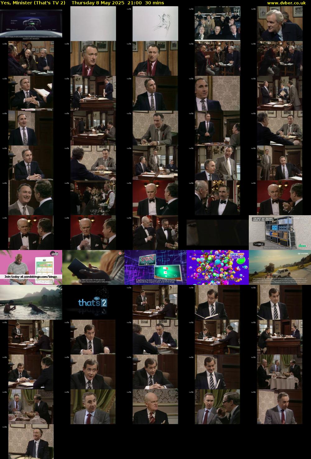 Yes, Minister (That's TV 2) Thursday 8 May 2025 21:00 - 21:30