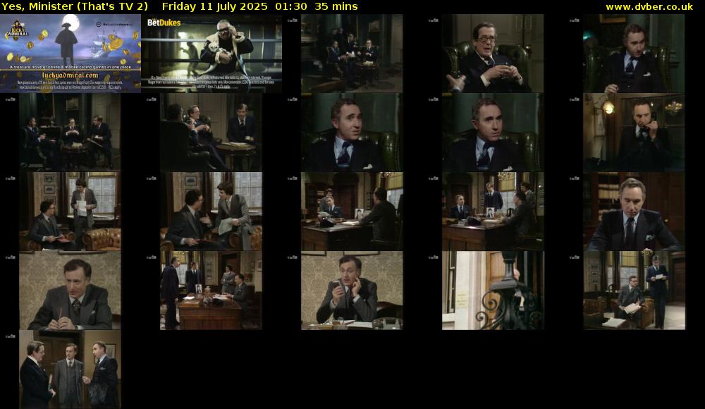 Yes, Minister (That's TV 2) Friday 11 July 2025 01:30 - 02:05