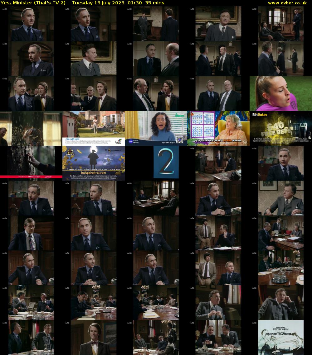 Yes, Minister (That's TV 2) Tuesday 15 July 2025 01:30 - 02:05