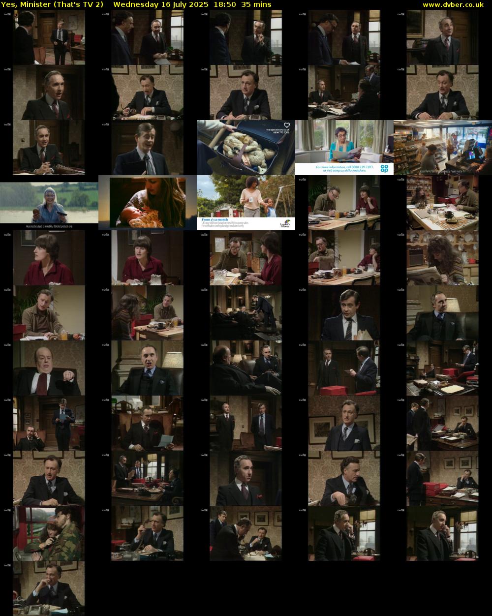 Yes, Minister (That's TV 2) Wednesday 16 July 2025 18:50 - 19:25