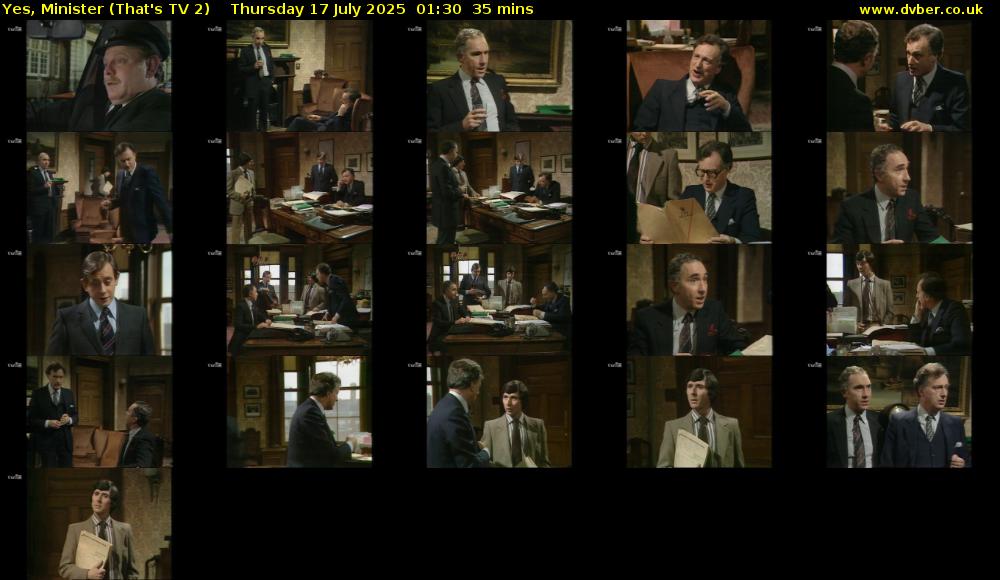 Yes, Minister (That's TV 2) Thursday 17 July 2025 01:30 - 02:05