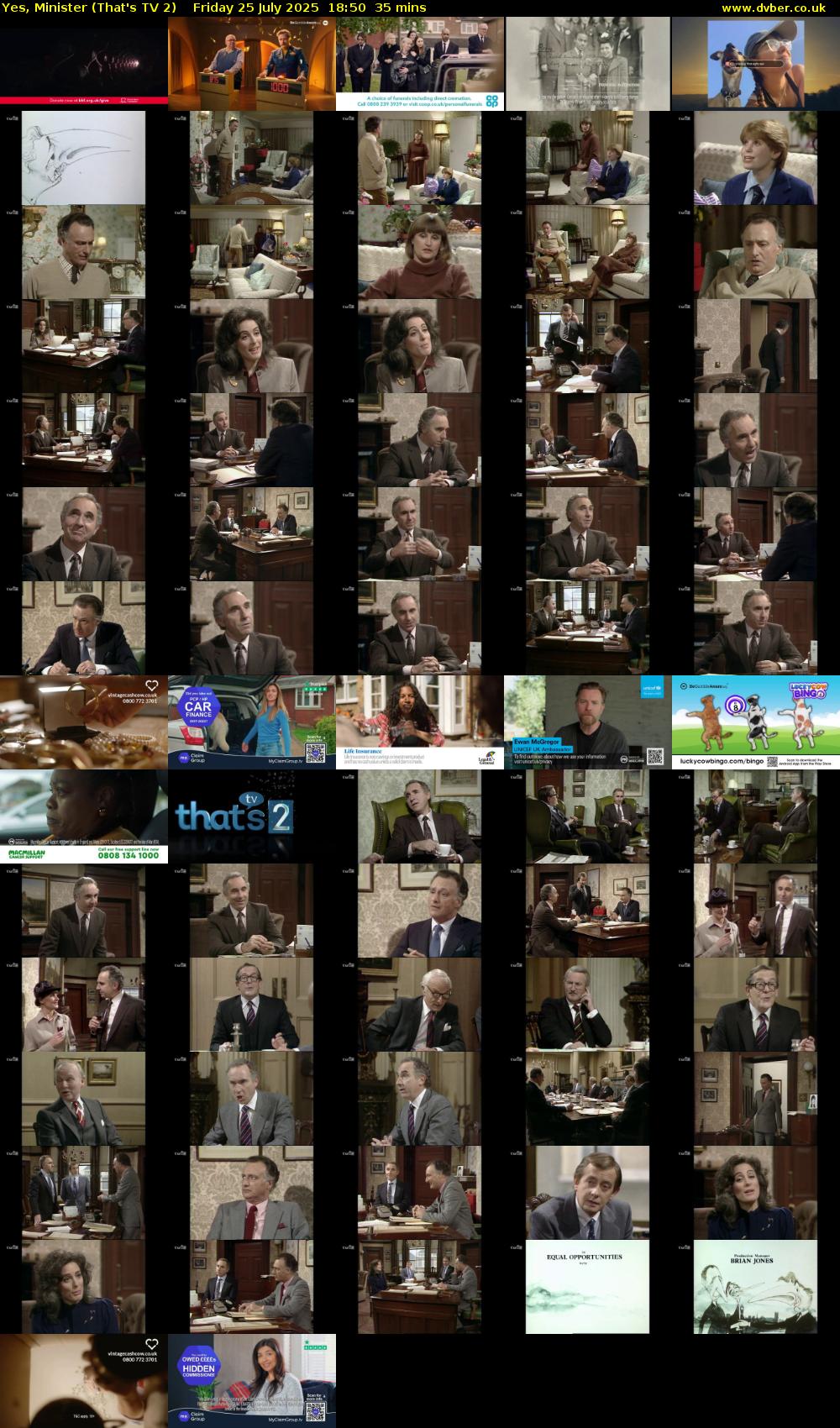 Yes, Minister (That's TV 2) Friday 25 July 2025 18:50 - 19:25