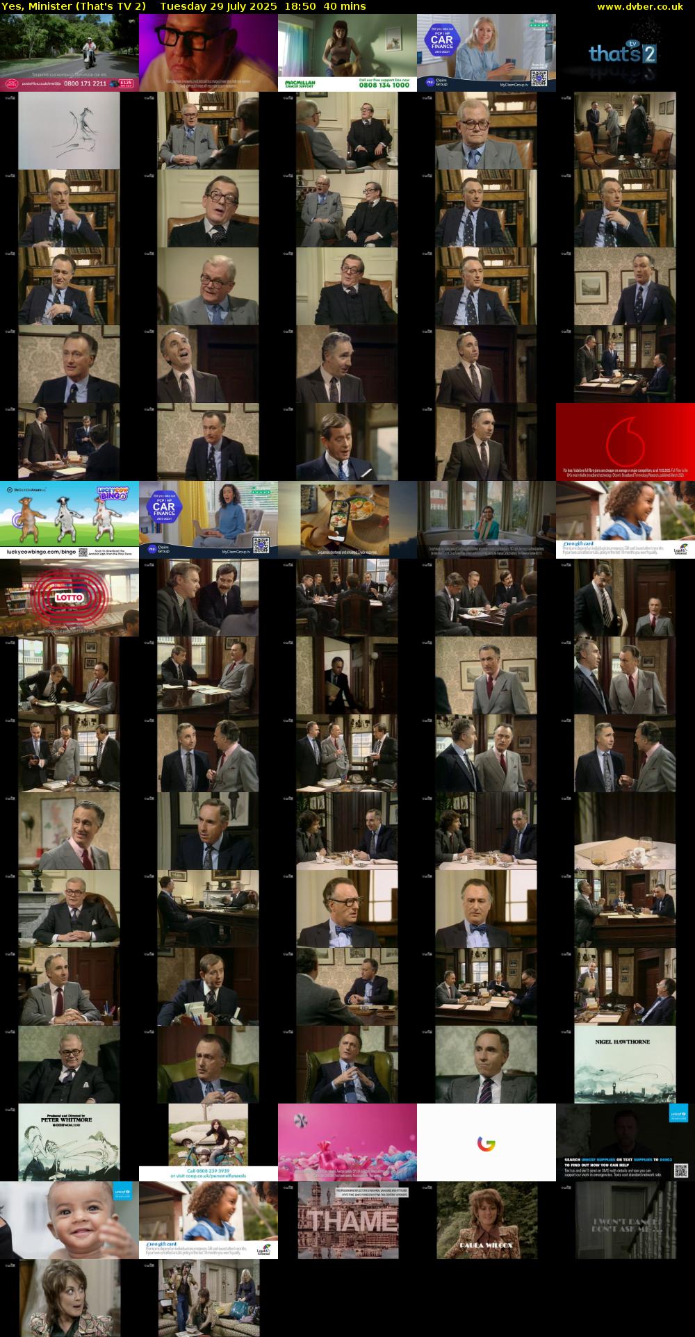 Yes, Minister (That's TV 2) Tuesday 29 July 2025 18:50 - 19:30